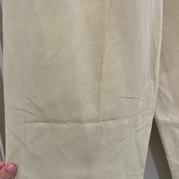 Jones New York Vintage buttercream silk and linen trousers - Picture 4 of 10